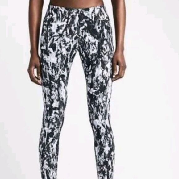 Nike Leg-A-See Mish Mash Leggings Foldover Just Do It Waistband Abstract Small - Picture 11 of 12